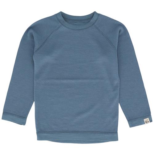 Se Gullkorn Design Gullull Wool Sweater Denimblue | Blå | 110/116 cm ved Babyshop