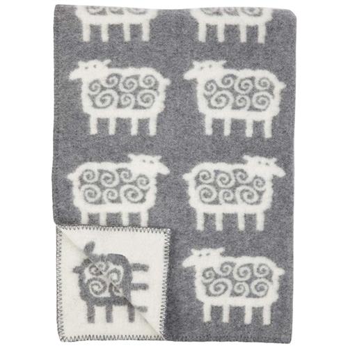 Klippan Yllefabrik Sheep Tæppe Gråt One Size      Unisex