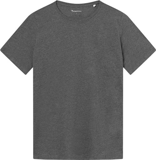 Knowledge Cotton Apparel Agnar Basic Tshirt - Regenerative Organic Certified™ - Gots/vegan Mand Grå Kortærmede T-shirts Str S - hos Magasin