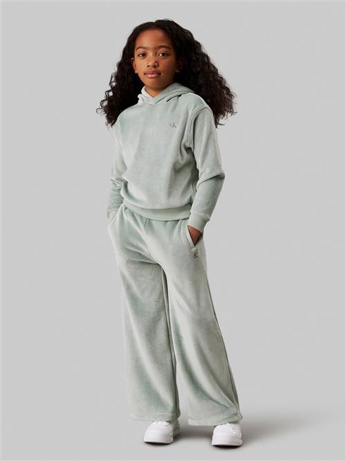 Calvin Klein Velvet Ottoman Fleece HWK SET Str 8 - Jadeite Sweatshirts hos Magasin