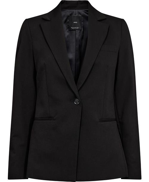 Se MANGO Fitted Suit Jacket Kvinde Black Blazere Str 32 - hos Magasin ved Magasin