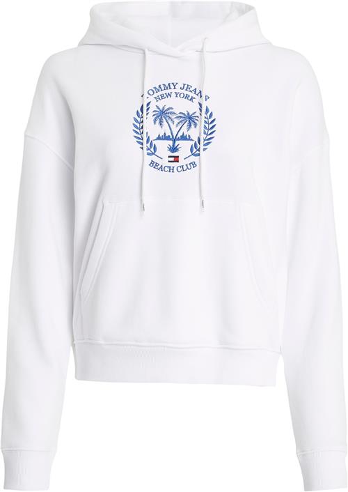 Tommy Hilfiger TJW BXY Prep Luxe 2 Hoodie Kvinde White Hættetrøjer Str S - hos Magasin