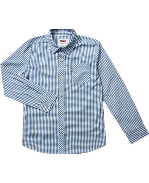 Levi's LVB LS Nature Prep Woven Shirt Str 14A - Coronet Blue Skjorter hos Magasin