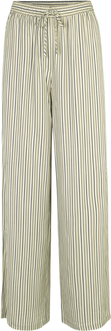 Modström Hissamd Print Pants Kvinde Soft Stripe Bukser Med Lige Ben Str L - hos Magasin