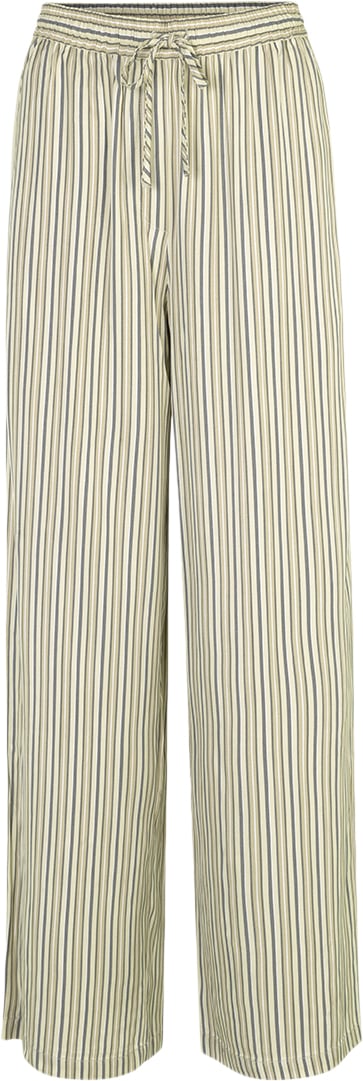 Modström Hissamd Print Pants Kvinde Soft Stripe Bukser Med Lige Ben Str XL - hos Magasin