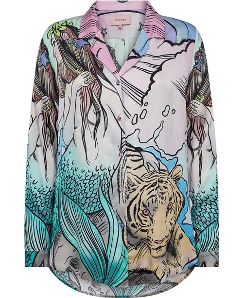 HUNKØN Clementine Shirt Kvinde The Dreamer Tarot Art Print Langærmede Skjorter Str XS - hos Magasin