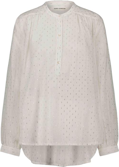 Se Sofie Schnoor Shirt Kvinde White Silver Langærmede Skjorter Str 42 - hos Magasin ved Magasin