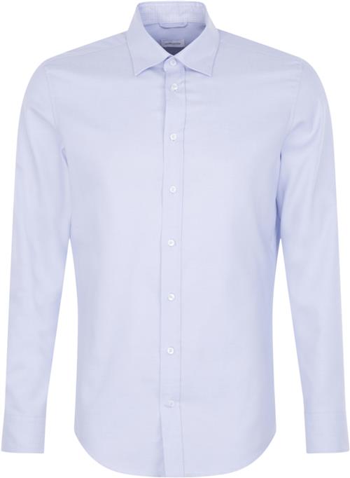 Seidensticker Business Shirt Slim Mand Blue Langærmede Skjorter Slim Fit Str 44 - hos Magasin