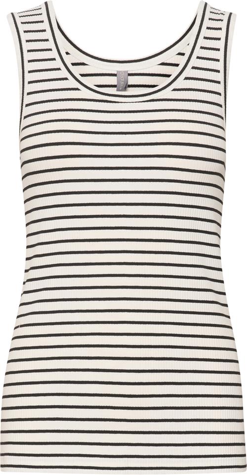 Culture Cudolly Tanktop Kvinde White/black Stripe Tanktoppe Str XS - hos Magasin