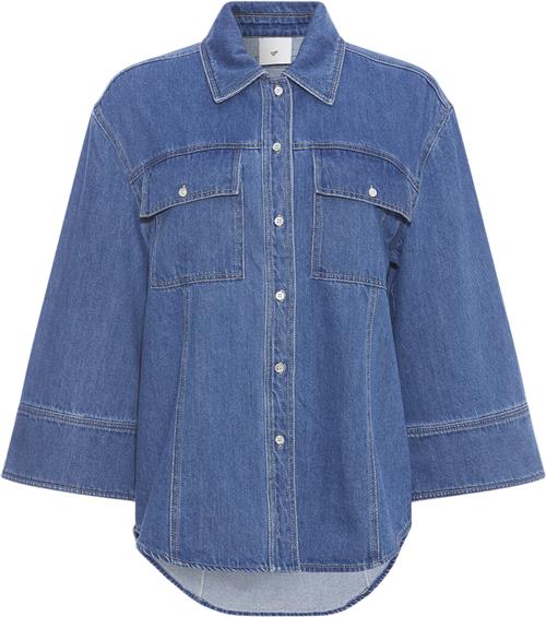 Se Heartmade ¤ Manel Shirt HM ¤ Kvinde Blue Denim Denimskjorter Str 40 - Denim hos Magasin ved Magasin