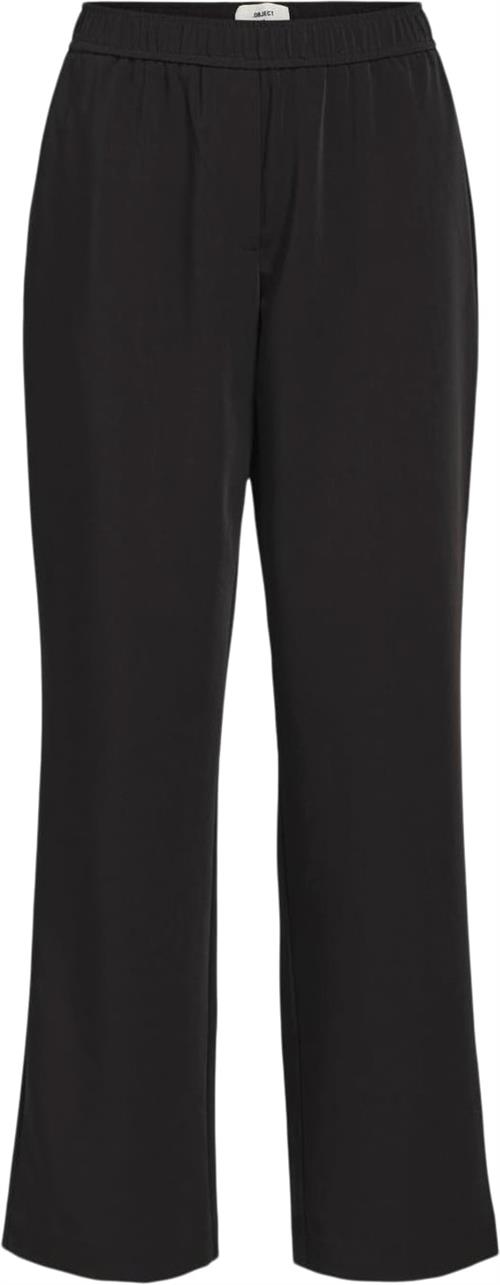 Se Object Objpila MW Pants 131 Kvinde Black Bukser Med Brede Ben Str 40 - hos Magasin ved Magasin