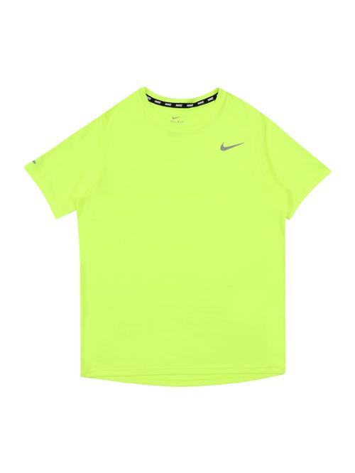 NIKE Funktionsskjorte 'Miler'  neongrøn / sølv