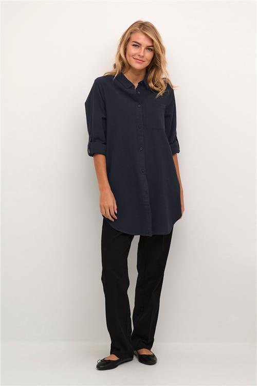 Se Kaffe Kanaya Shirt Tunic Kvinde Midnight Marine Tunikaer Str 44 - Bomuld hos Magasin ved Magasin