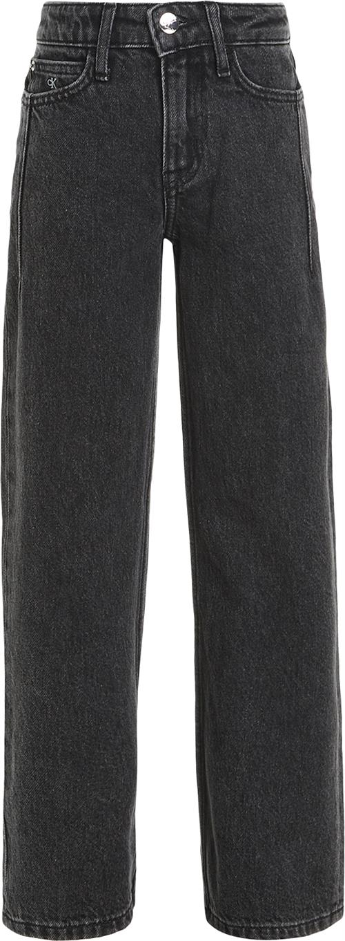 Se Calvin Klein HR Wide LEG Optic Washed Black Str 8 år - 1by Bukser hos Magasin ved Magasin