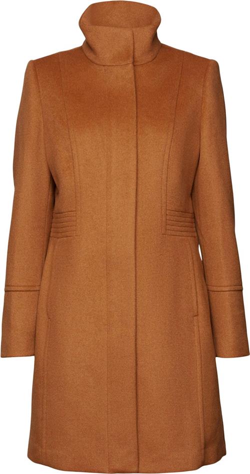 Esprit Sg083eo1g331 F_RCS_Baswoolct Kvinde Caramel Frakker Str XS - hos Magasin