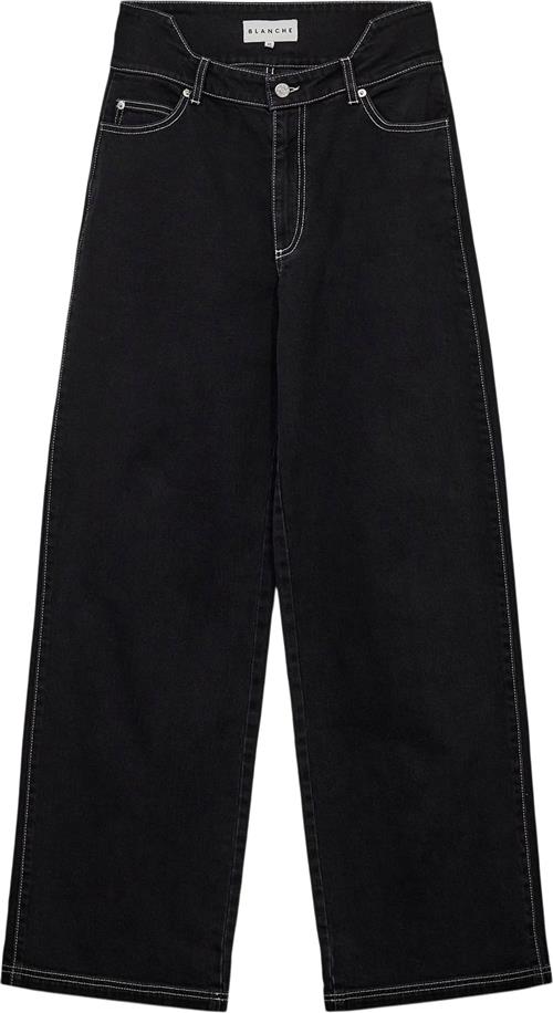 Blanche Maplebl Jeans Kvinde Black Wide Jeans Str 31 - Bomuld hos Magasin