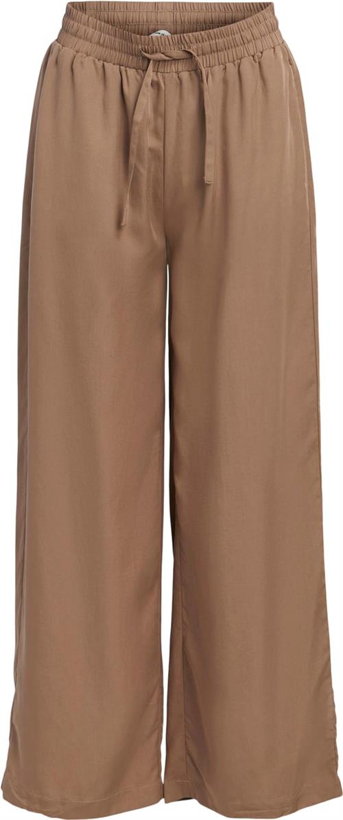 Object Objtilda Talula Long Pant Noos Kvinde Fossil Bukser Med Brede Ben Str 38 - hos Magasin