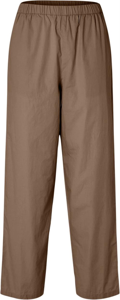 Selected Femme Slfblair HW Pant B Kvinde Coca Mocha Bukser Med Lige Ben Regular Fit Str 42 - hos Magasin