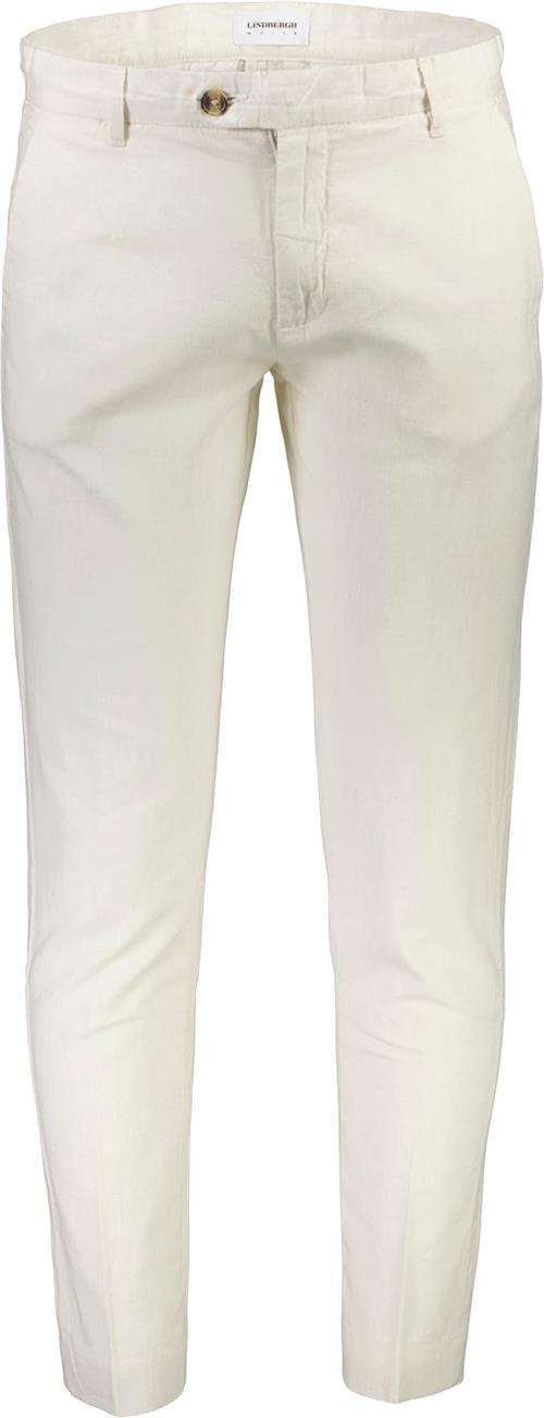 Se Lindbergh Linen Club Pants Mand Hvid Chinos Str XS - Bomuld hos Magasin ved Magasin