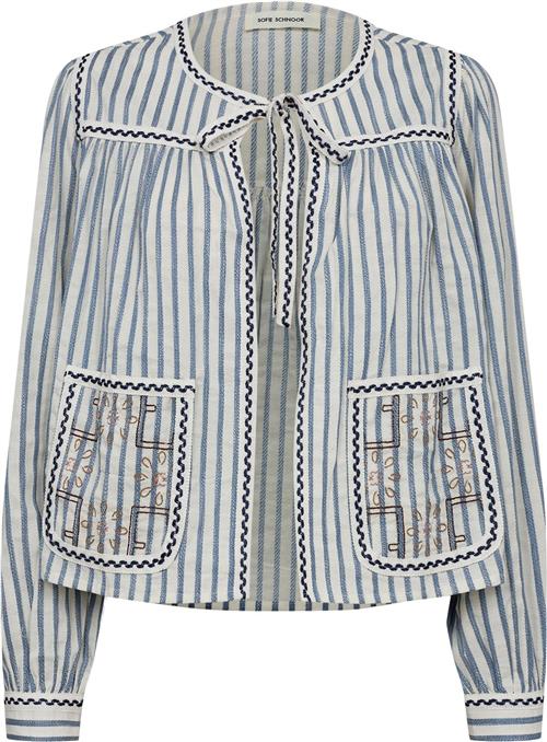 Se Sofie Schnoor Shirt Kvinde Federal Blue Langærmede Bluser Str 40 - hos Magasin ved Magasin