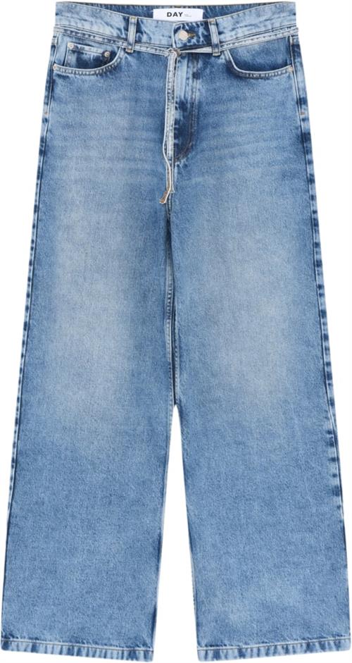 DAY Birger et Mikkelsen Elijah Blue Soft Denim Kvinde Light Blue Wide Jeans Str 38 Denim - hos Magasin