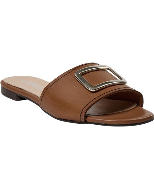 Se Shoe Biz Austin Kvinde Cognac Flade Sandaler Str 38 - hos Magasin ved Magasin