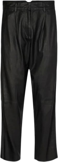 MDK Iris 100 Leather Pants Black Kvinde Black Bukser Med Lige Ben Str 44 - Læder hos Magasin