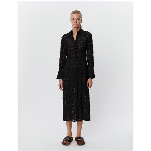 DAY Birger et Mikkelsen Joe Delicate Texture Kvinde Black Maxi Kjoler Str 44 - hos Magasin