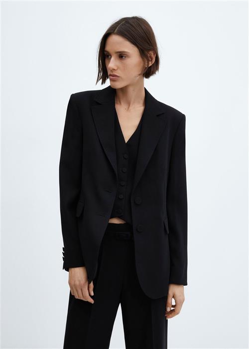 MANGO Straightfit Suit Jacket Kvinde Black Blazere Str S - hos Magasin