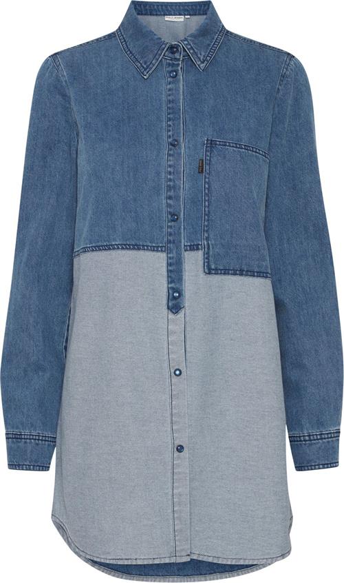 Se PULZ Jeans Pzsylvie Shirt Kvinde Medium Blue Denim Denimskjorter Str L - Denim hos Magasin ved Magasin