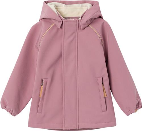 Lil' Atelier Nmflaalfa Softshell Jacket FO Solid Str 92 - Nostalgia Rose Softshell Jakker hos Magasin