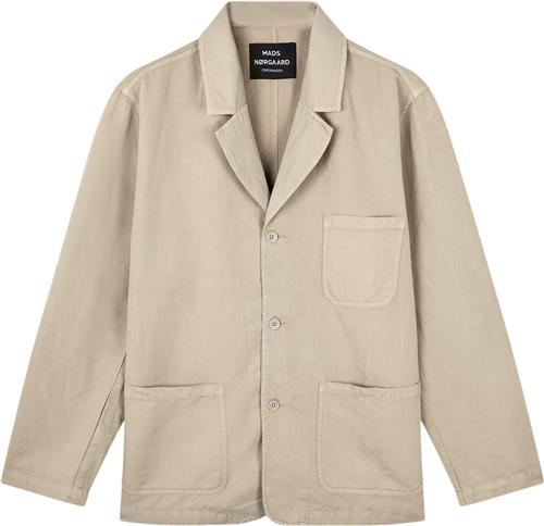 Se Mads Nørgaard - Copenhagen Cotton Lin Twill August Blazer Mand Sand Blazere Str 56 - hos Magasin ved Magasin