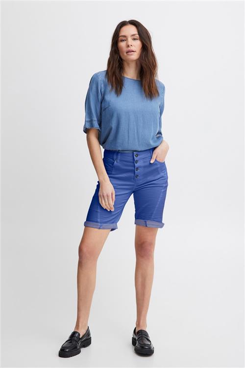 Se PULZ Jeans Pzrosita HW Shorts Kvinde Dazzling Blue Denim Shorts Str 44 - hos Magasin ved Magasin