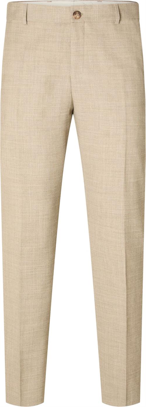 Se Selected Homme Slhslimoasis Linen TRS B Noos Mand Sand Chinos Slim Fit Str 48 - hos Magasin ved Magasin