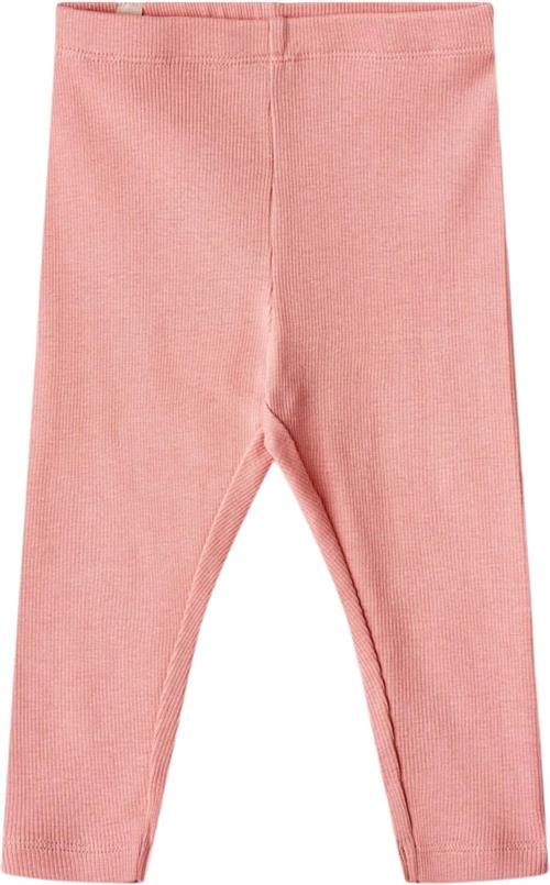 Wheat Rib Leggings Maddy Str 2 år / 92 cm - Lyserød Leggings Bomuld hos Magasin