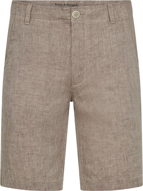 Bruun & Stengade BS Abel Regular Fit Shorts Mand Brun Chino Shorts Str 30 - hos Magasin