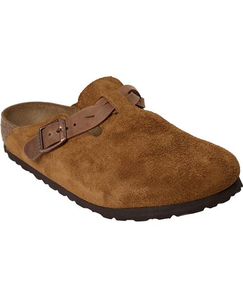 Birkenstock Boston Leve Braided Mink Kvinde Brown Slip-ins Str 41 - Læder hos Magasin