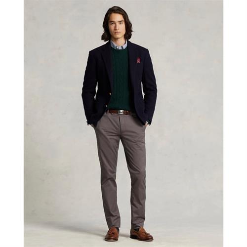 Se Polo Ralph Lauren Stretch Slim Fit Chino Pant Mand Norfolk Grey Chinos Slim Fit Str 31/32 - hos Magasin ved Magasin