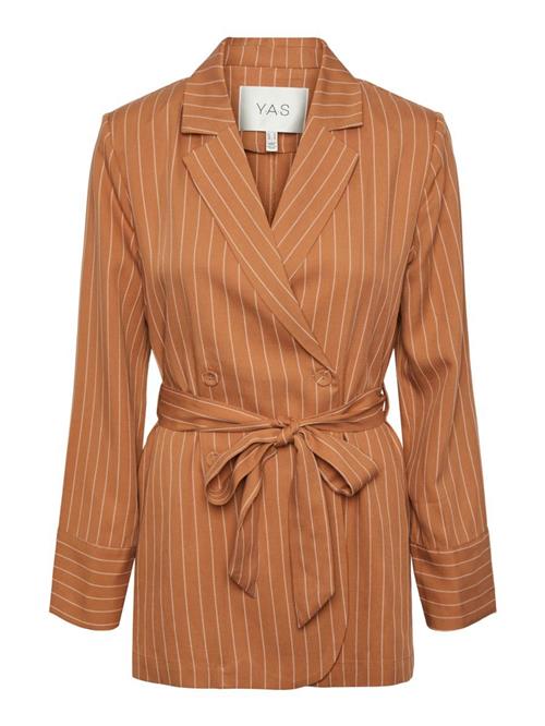 Se Y.A.S Blazer 'Hazel'  cognac / hvid ved About You