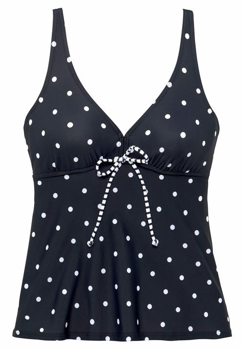 s.Oliver Tankini-overdel 'Audrey'  sort / hvid