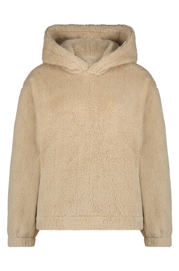 Hunkemöller Hættetrøje Fleece Snuggle Beige