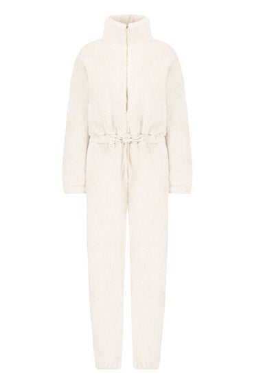 Se Hunkemöller Onesie Fleece hvid ved Hunkemøller