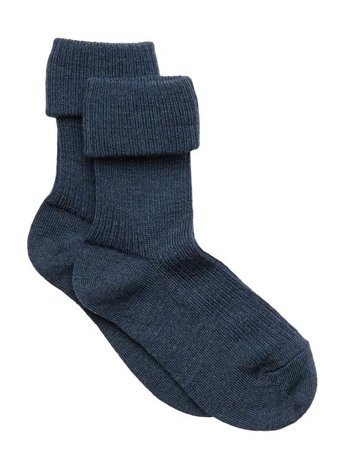 mp Denmark Wool Rib Baby Socks Mp Denmark Blue