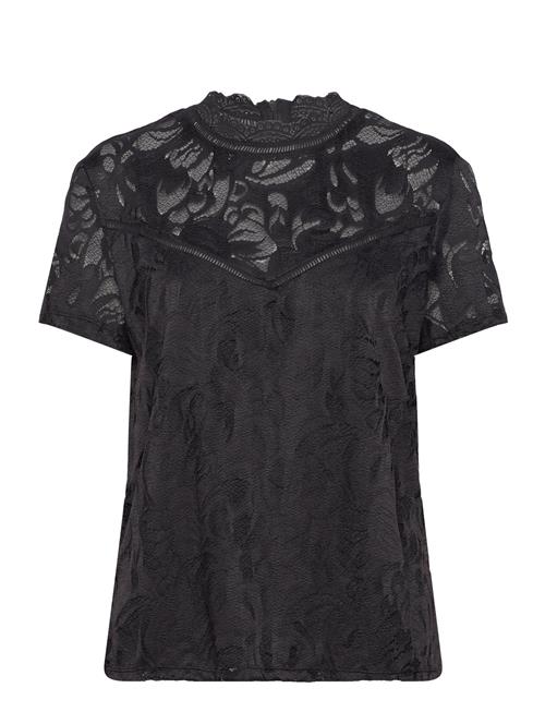 Vila Vistasia Lace S/S Top - Vila Black