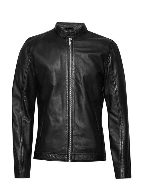 Lindbergh Leather Jacket Lindbergh Black