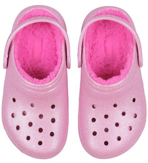 Crocs Sandaler - Classic Glitter Clog K - Pink Tweed