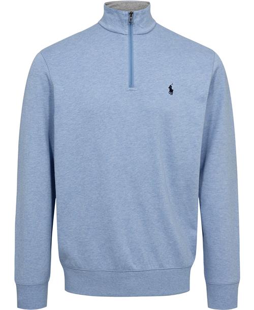 Polo Ralph Lauren Luxury Jersey Quarterzip Pullover Mand Isle Heather/c7978 Sweatshirts Str S - hos Magasin