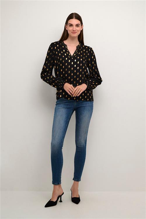 Culture Cudittemarie Giselle Blouse Kvinde Black Langærmede Bluser Str XS - hos Magasin