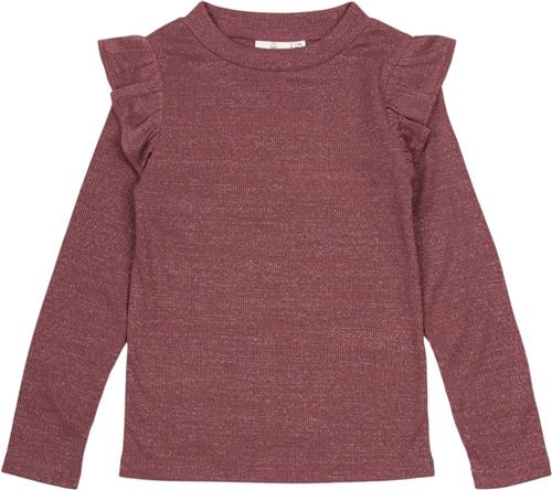 The New Tnfarah L_S Tee Str 122-128 cm/7-8 år - Crushed Berry Langærmede T-shirts hos Magasin