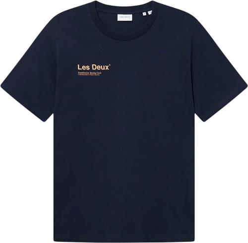 Les Deux Brody Tshirt 2.0 Mand Navy Kortærmede T-shirts Regular Fit Str XL - Bomuld hos Magasin